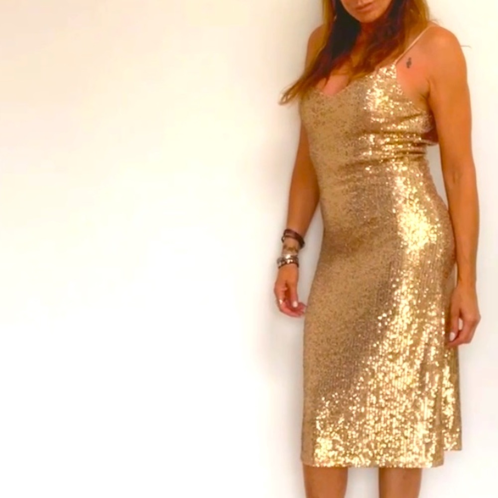 Stretch sequins dress made in Italy lined 🇮🇹